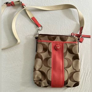 Coach Signature Stripe Crossbody Bag